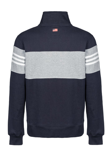 FULL ZIP UP  BRUSHED FLEECE JACKET BLUE NAVY
